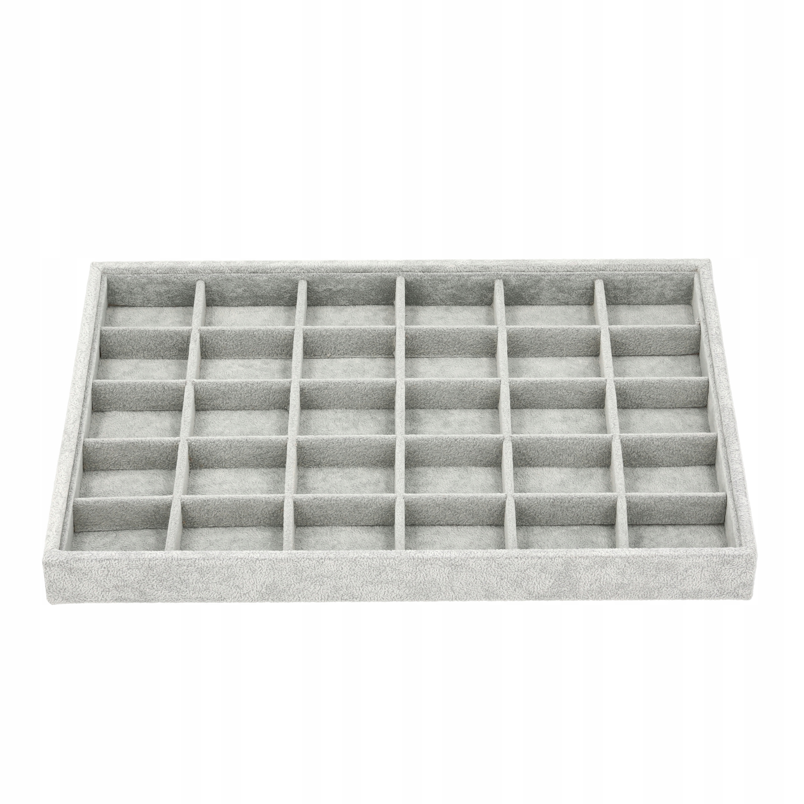 TACA EKSPOZYTOR NA PIERŚCIONKI KOLCZYKI BIŻUTERIĘ ETUI POJEMNIK PUDEŁKO Y9 Cechy brak