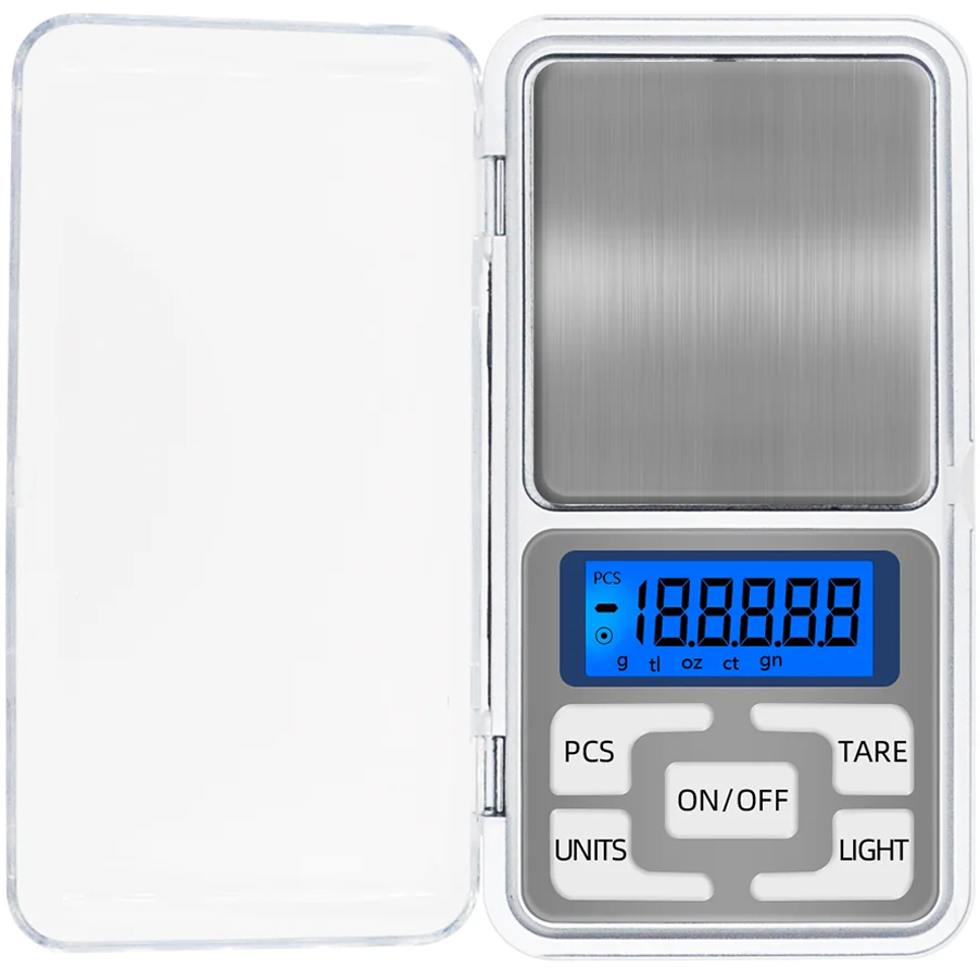 WAGA JUBILERSKA KIESZONKOWA PRZENOŚNA 0,01-200g WYŚWIETLACZ ETUI + BATERIE Dokładność pomiaru 0.01 g