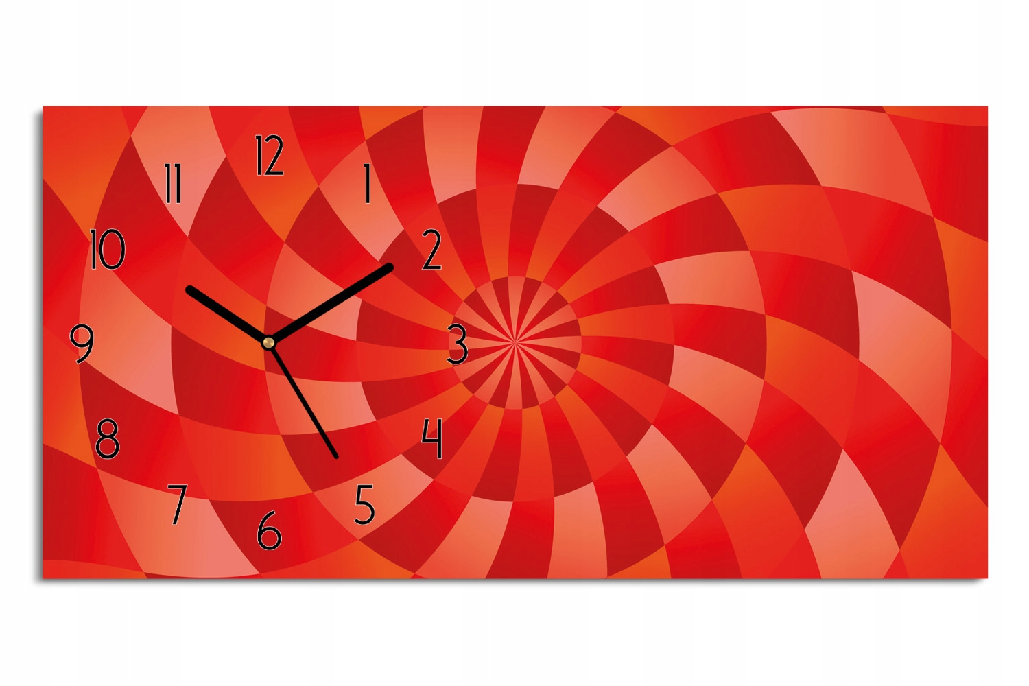 hodiny s tichým obrazom 60x30 Červené ozdobné kolesá