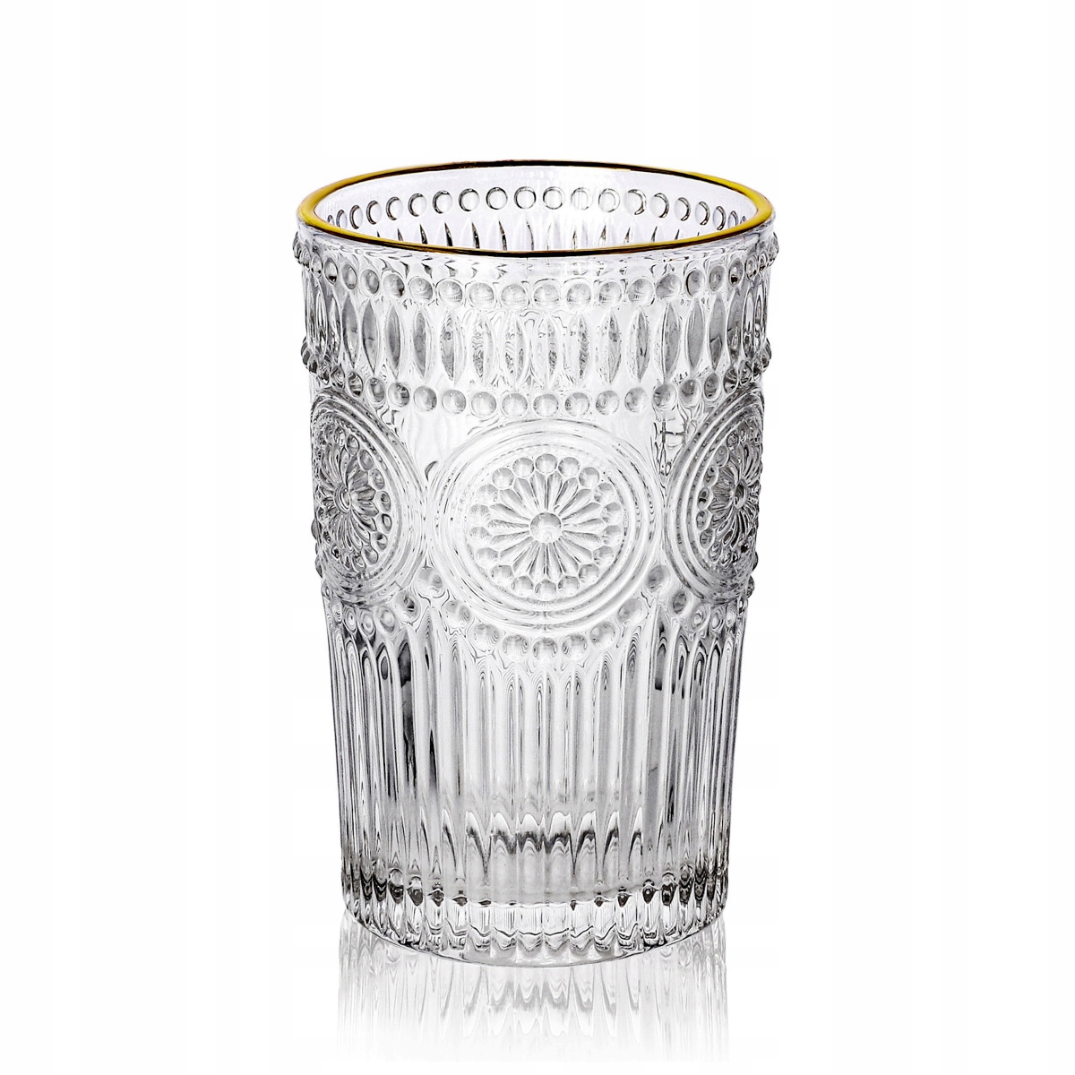 

Szklanka wysoka ze złotą krawędzią Barrel 0,35 l