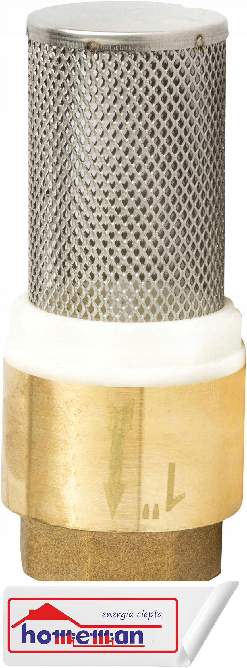 ZAWÓR ZWROTNY MOSIĘŻNY Z KOSZEM SSĄCYM 5/4 CALA