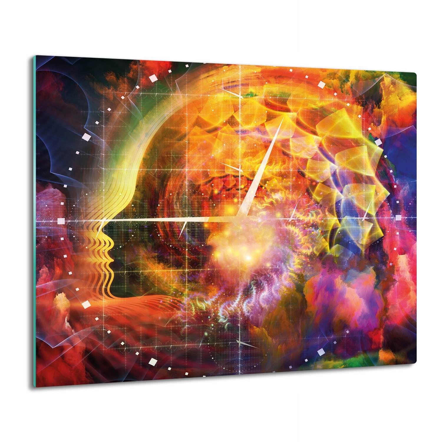 skleněná splashback deska Barevné hodiny čas 60x52