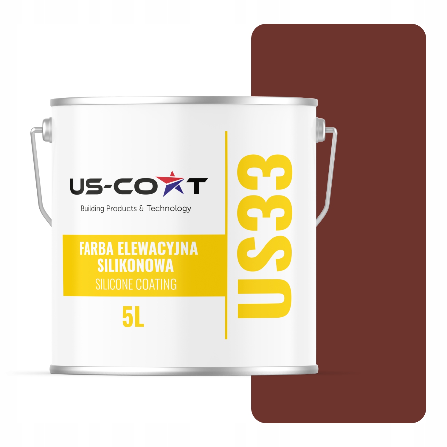 Fasádna Silikónová Fasádna Farba Čerešňová RAL3009 Uv 5L Výrobca