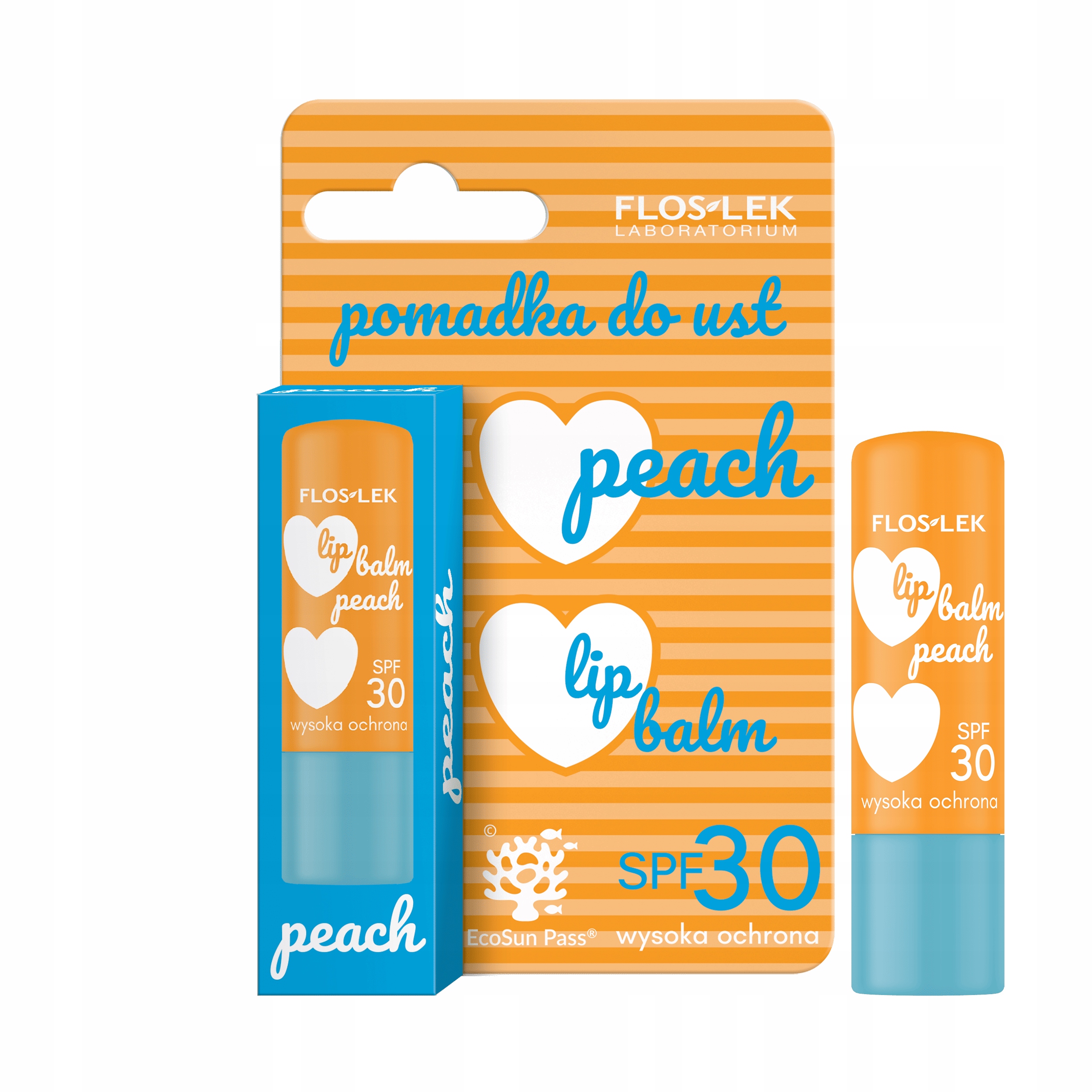 Floslek Lip Care Peach rtěnka SPF30 4 g 1 ks