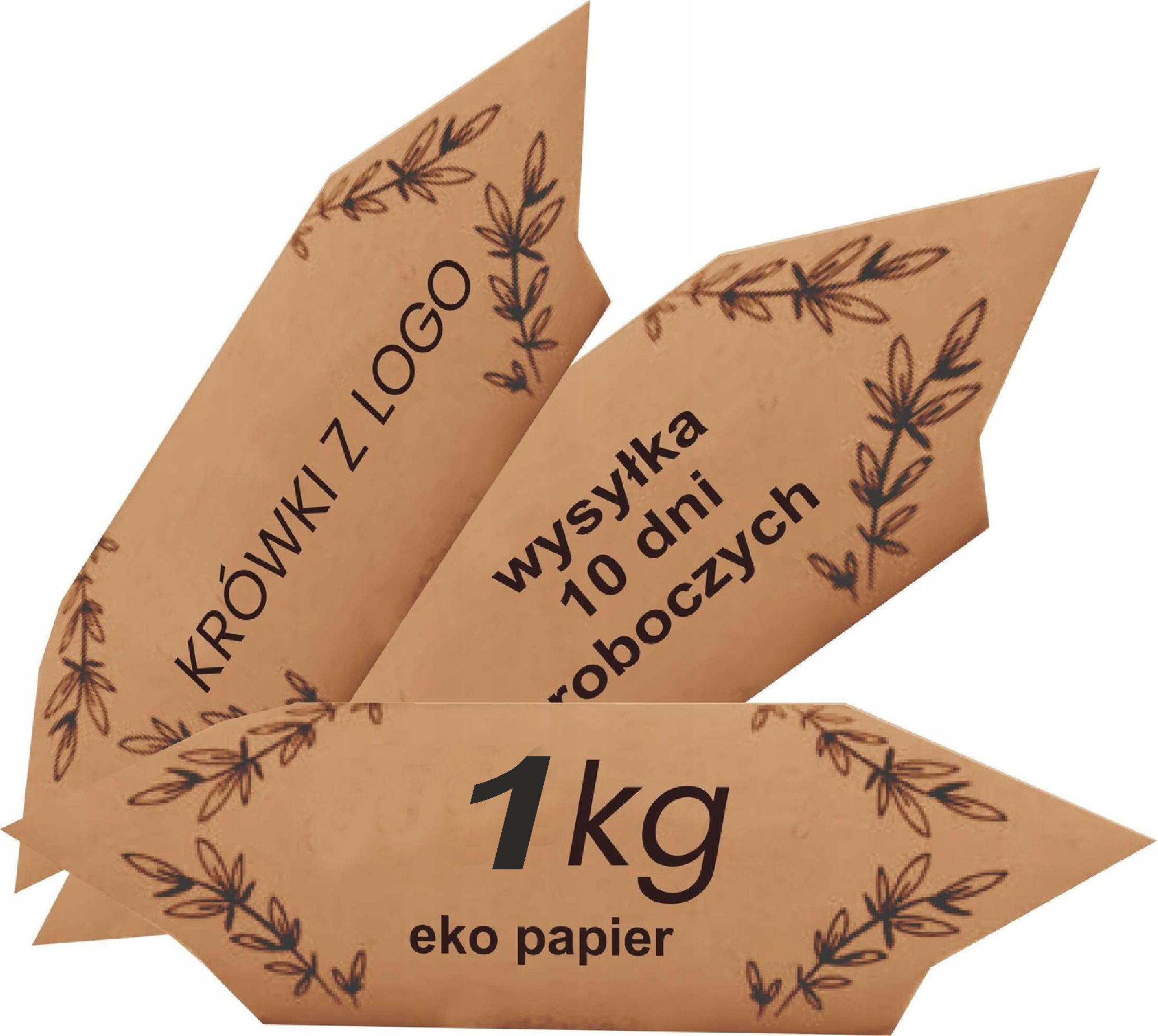 Levně Bonbóny Krówki s logem kraftový papír 1 kg design v ceně