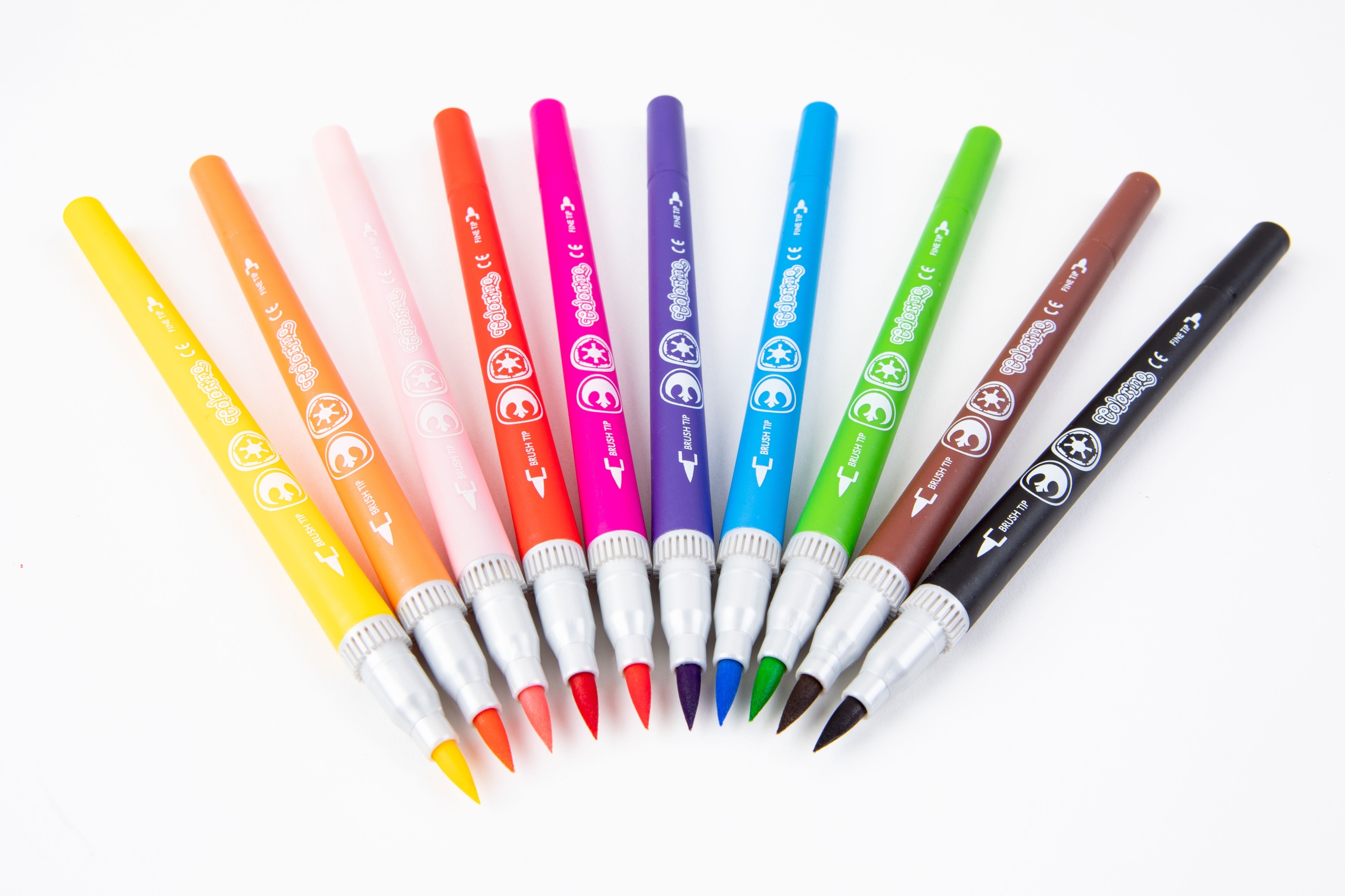 Opakowanie SZKOLNYCH Flamastrów Kolorowe Mazaki dla Dziecka Dwustronne Liczba sztuk w zestawie 12 szt.