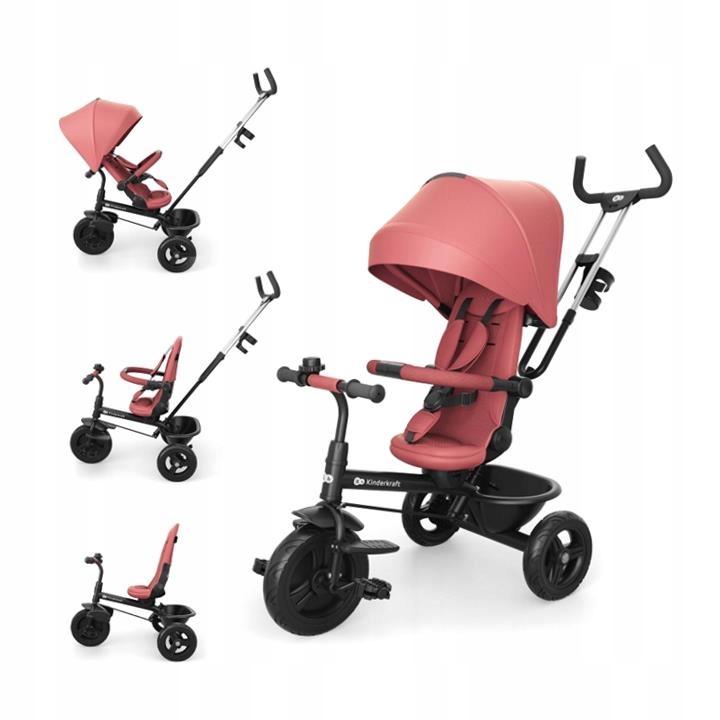 Kinderkraft Rowerek Trójkołowy Aston 2 Plus Dla Dziecka Przód-tył 1-5 L