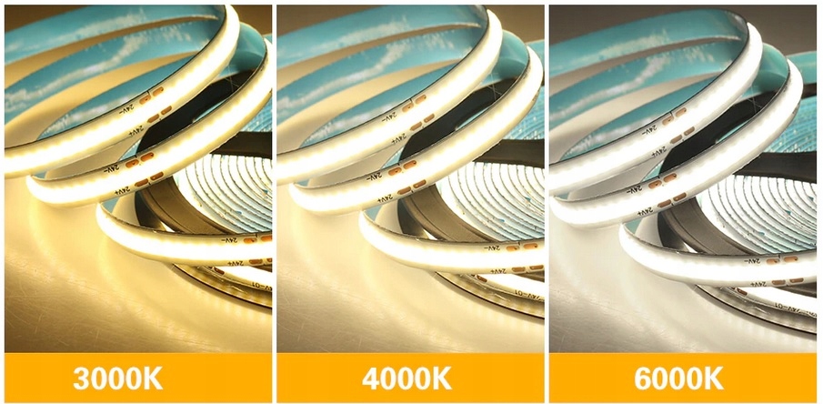 OSWIETLENIE COB LED PODSZAFKOWE LISTWA 120CM DOTYK Barwa światła biały ciepły