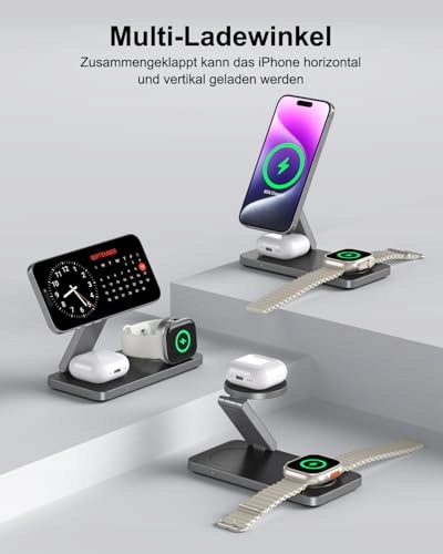 MAGSAFE Stacja Ładowania 3w1 Dla iPhone Apple Watch AirPods Pro — miniatura 5