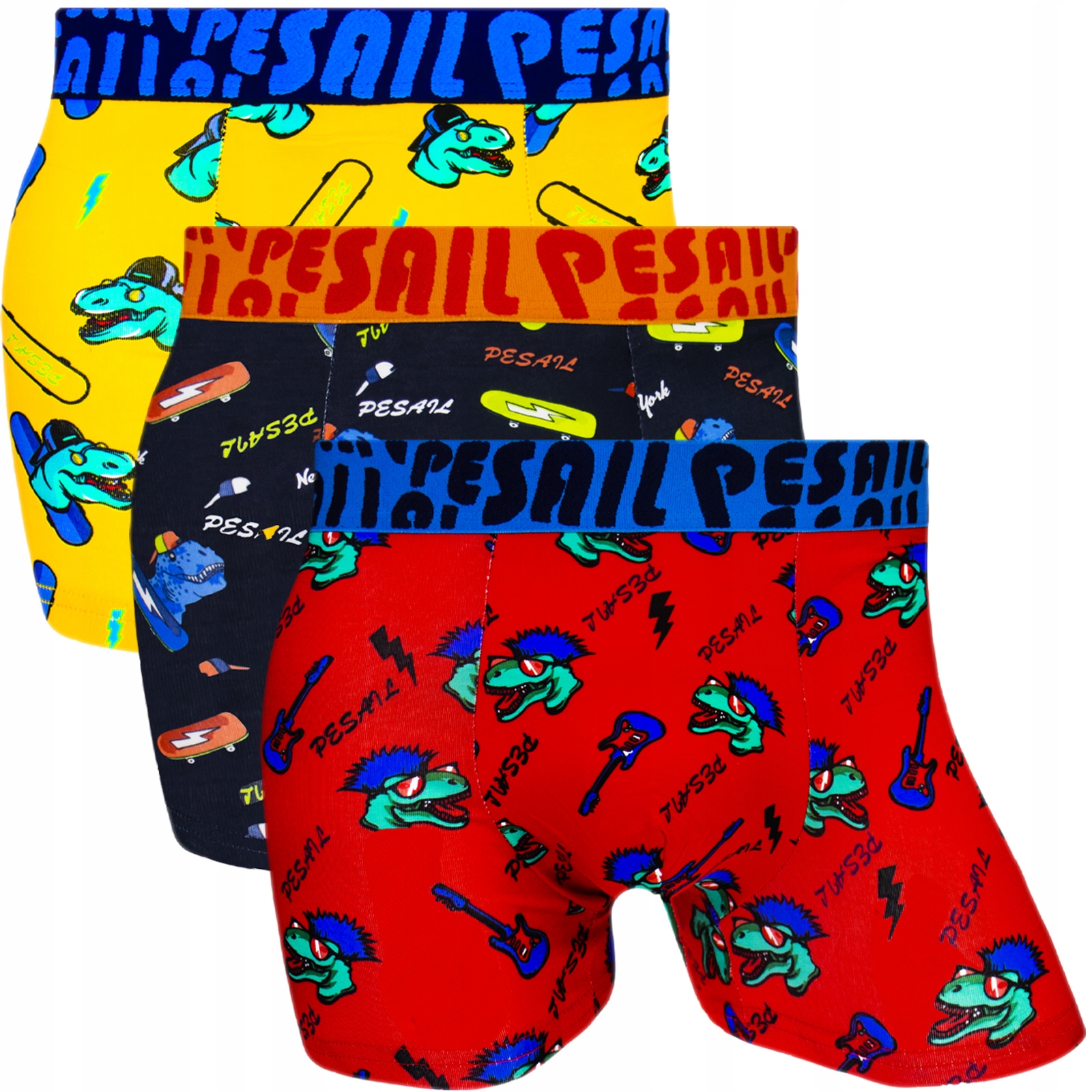 

3x Bokserki Chłopięce Wesołe Bawełniane 122/128