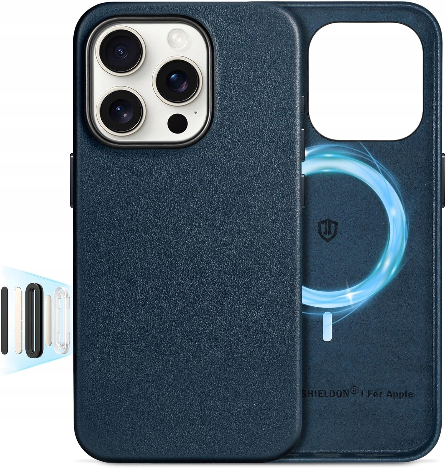 Pouzdro Zadní Kryt Shieldon pro Apple iPhone 16 Pro MagSafe Přírodní hovězí kůže