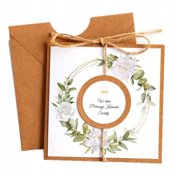 

Kartka komunijna na Komunię pamiątka komunii