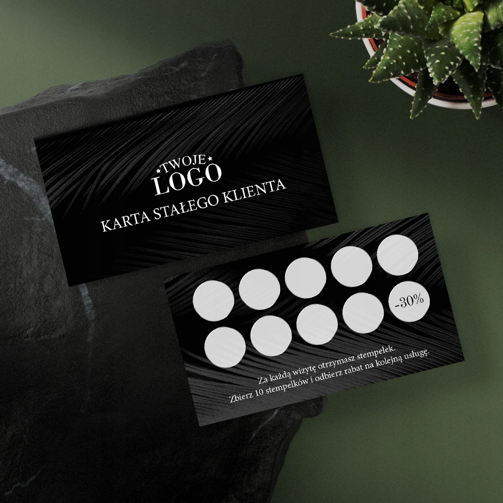 Karty klienta na stempelki pieczątki logo 2000 Marka inny