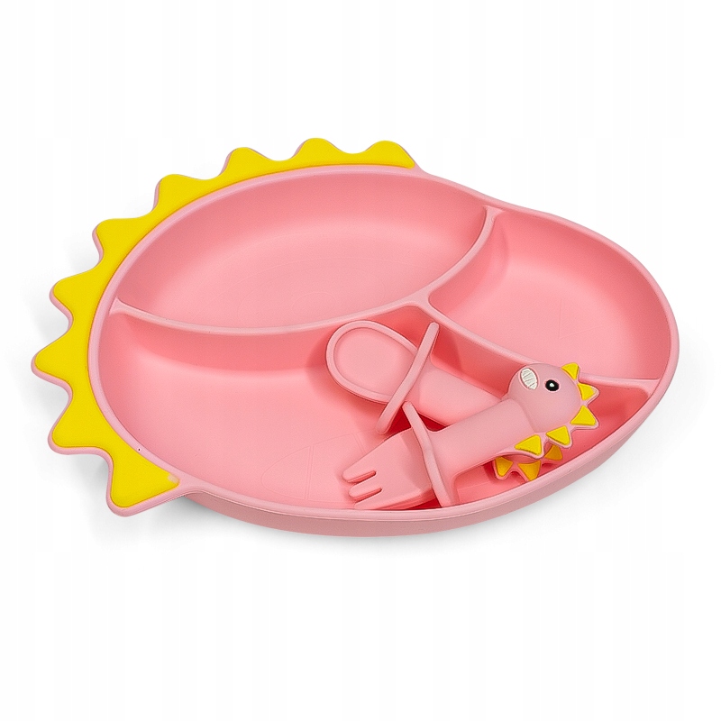 

Silikonowy Talerz Z Przyssawką Sztućce Dinozaur
