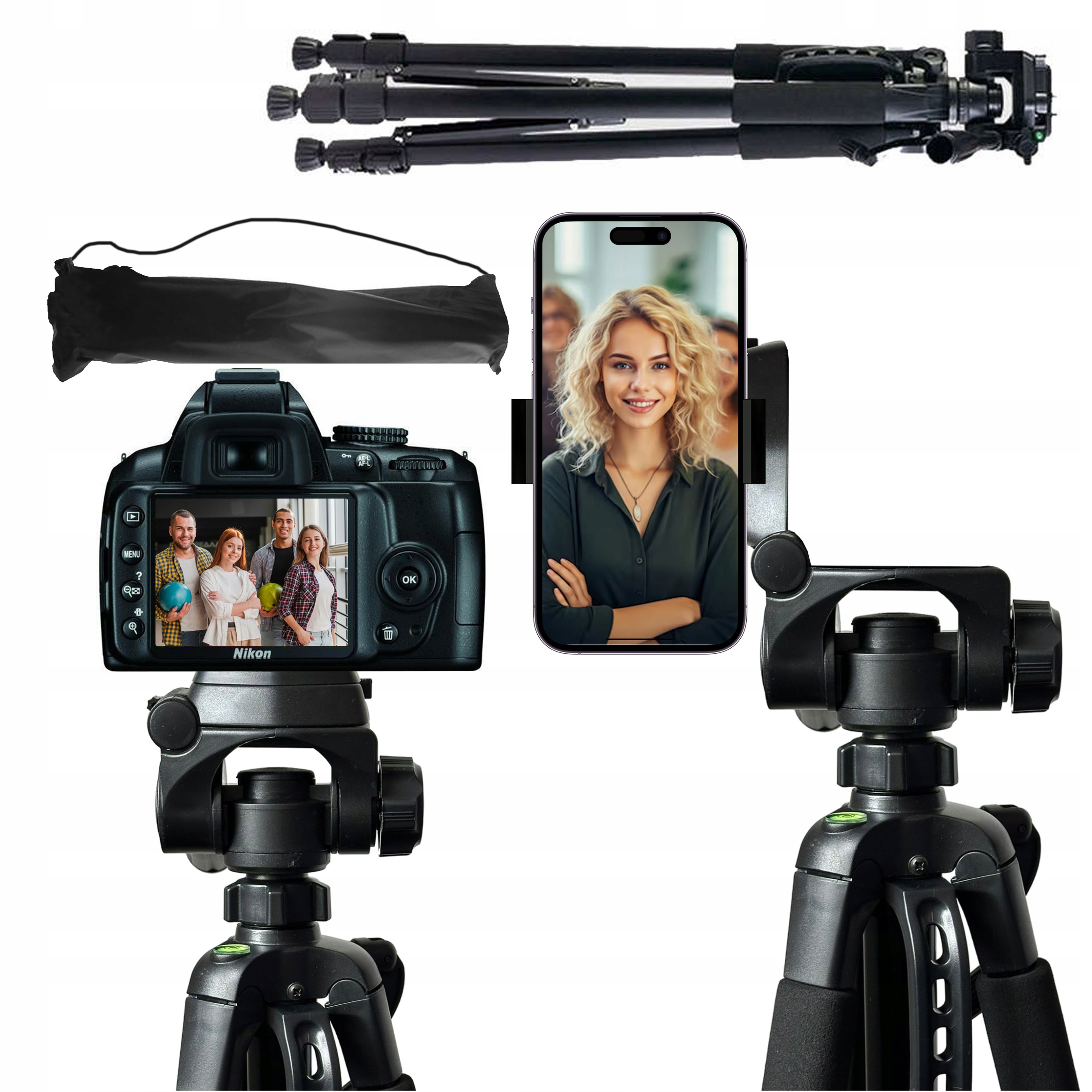 Vysoký Fotografický Stojan Na Stojan Pro Telefon, Fotoaparát, Kameru, Zrcadlovku