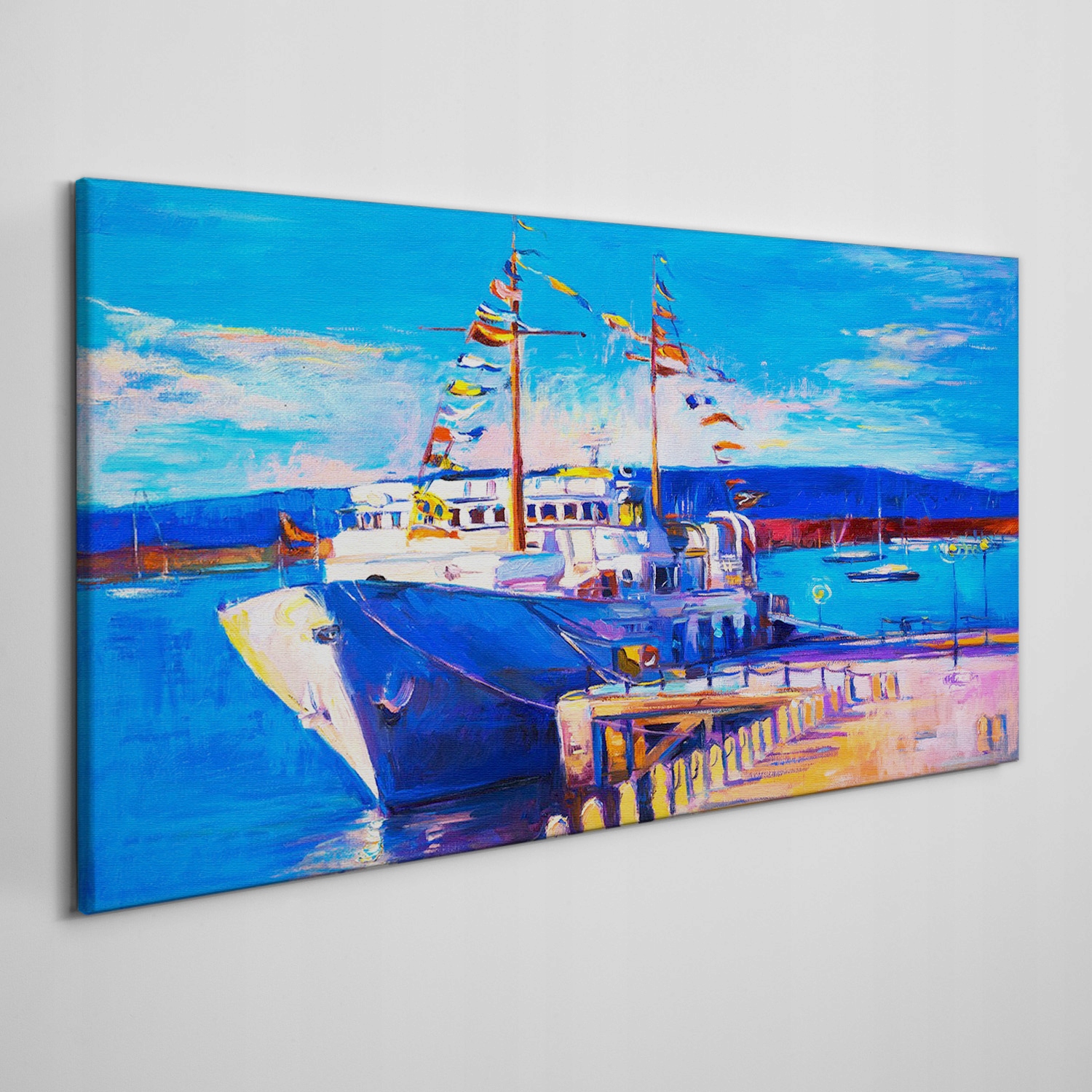 

Obraz na płótnie Port morze statki niebo 100x50 cm