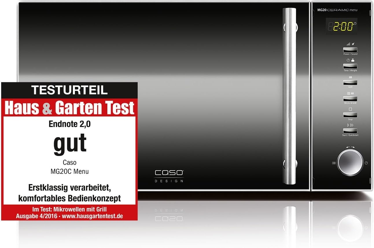 Mikrofalówka 20L 900W Grill Ceramiczne Dna 14 Programów Led Timer