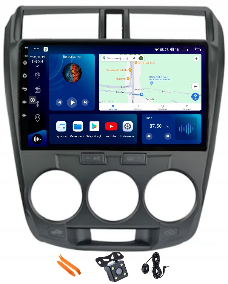 Radio Android Nawigacja Qled Carplay Lte Gps Dsp Honda City 08-14