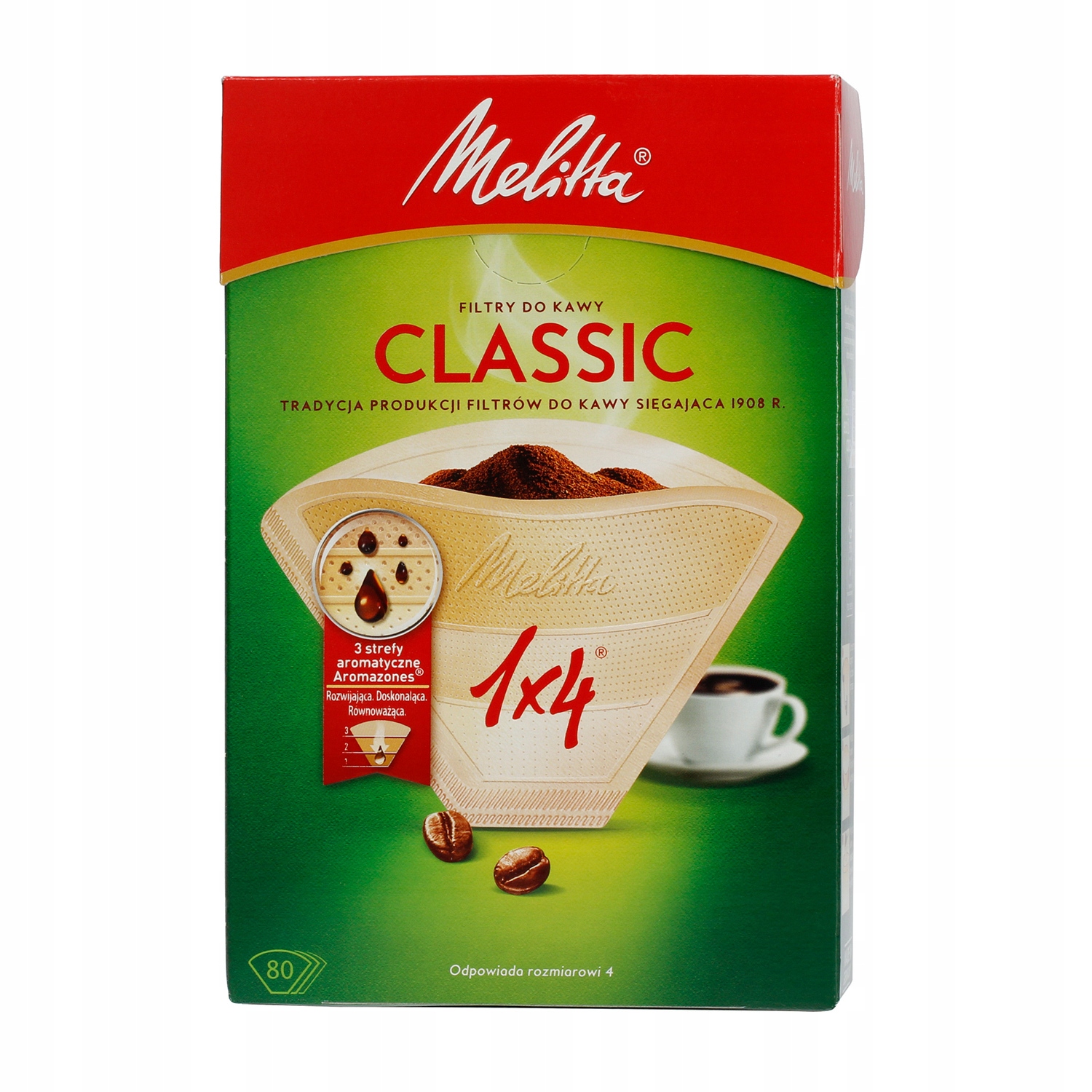 

Papierowe filtry do kawy Melitta Classic 1x4 80szt