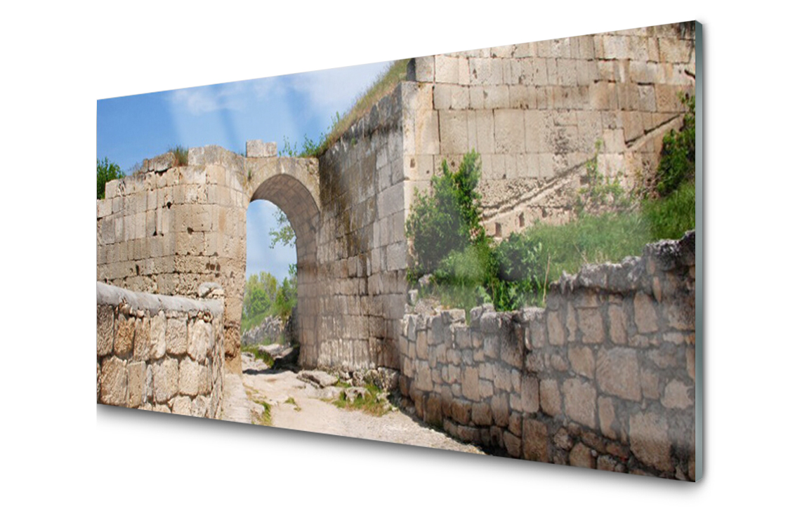 

Panel szklany dekor Dekor Ruina 140x70 + Klej