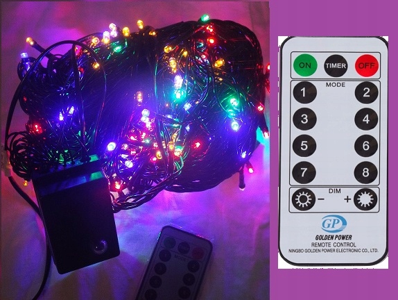 LAMPKI CHOINKOWE KOLOROWE 300 LED+ PILOT+ łączenie • Opinie - Allegro
