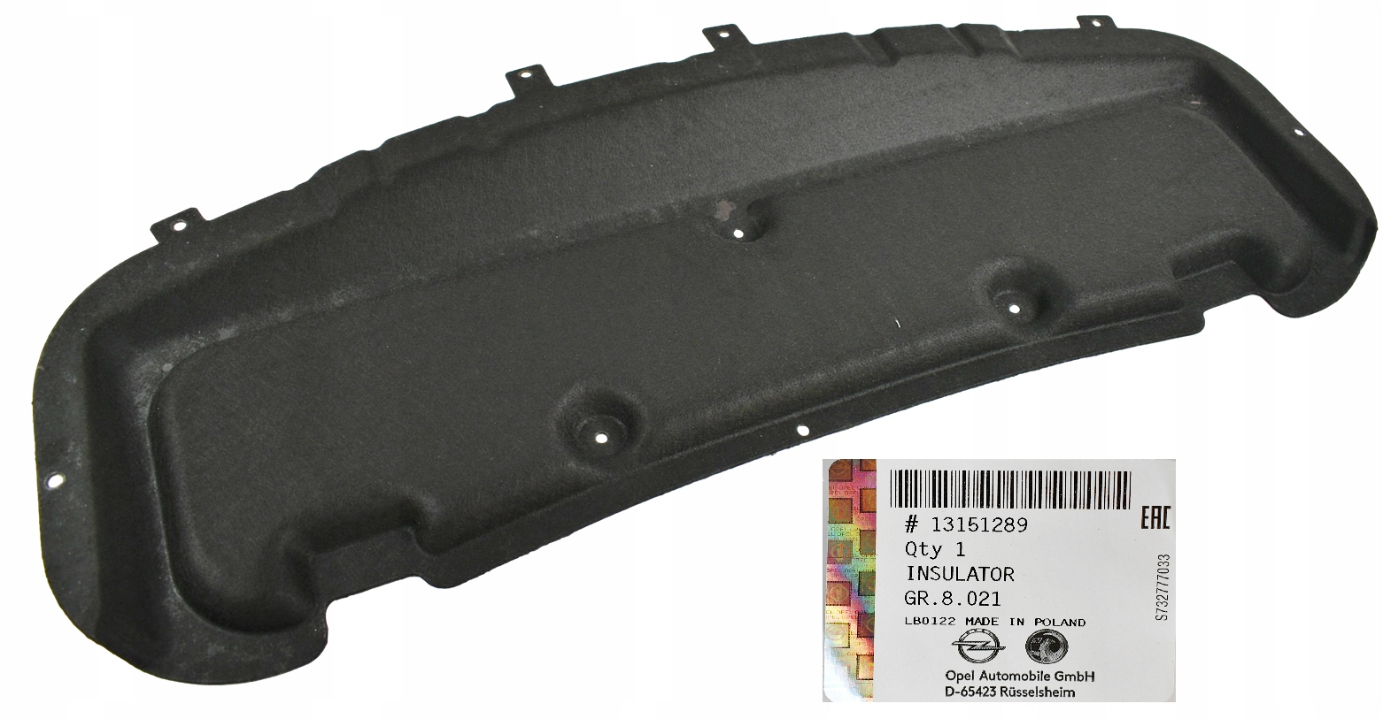 13151289 - ЗВУКОИЗОЛЯЦИЯ КАПОТА OPEL ZAFIRA B ОРИГИНАЛ