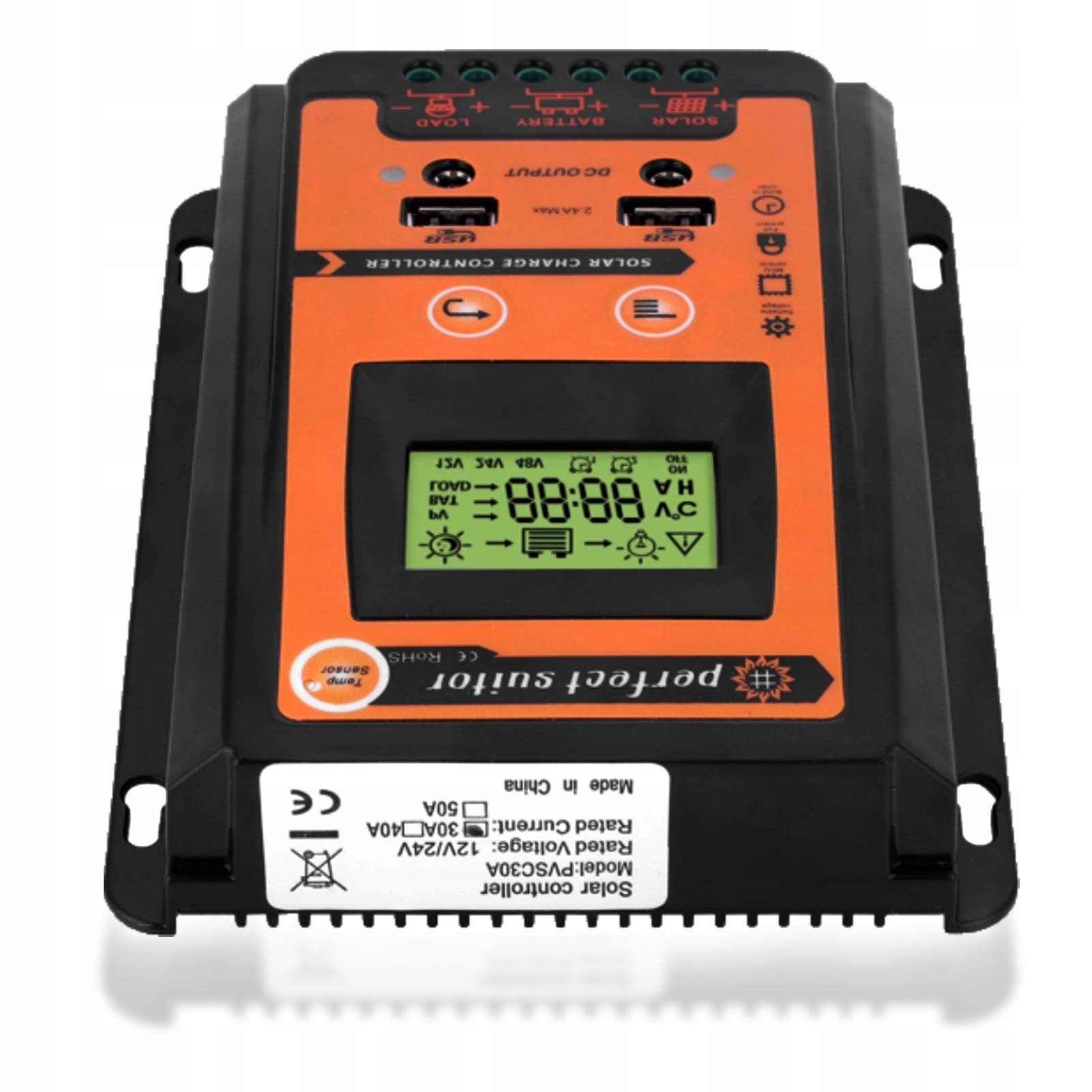 Solarny Regulator Kontroler Ładowania Mppt 30A