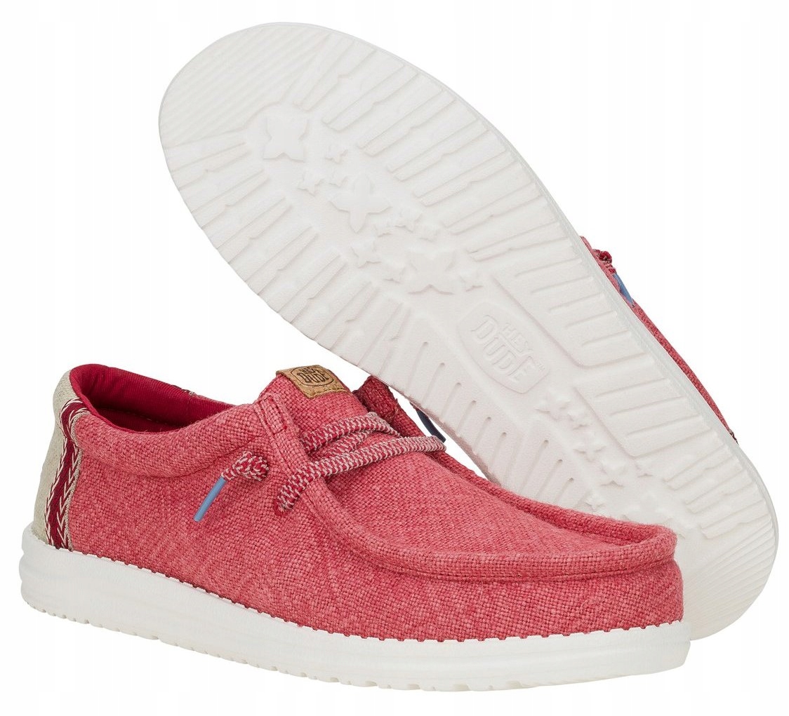 Hey Dude Wally Jute 43085-79B červené mokasíny M12 45 letní boty