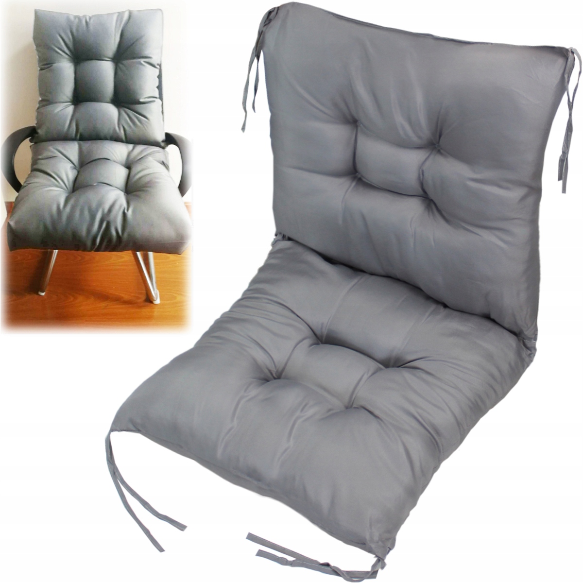 PODUSZKA OGRODOWA NA LEŻAK OGRODOWY FOTEL KRZESŁO OGRODOWE ŁAWKĘ 96 x 48 CM