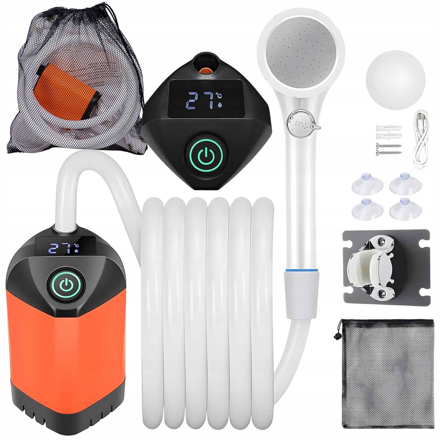 Přenosná Kempingová Sprcha S Pumpičkou A Sprchovou Hlavicí Na Cesty