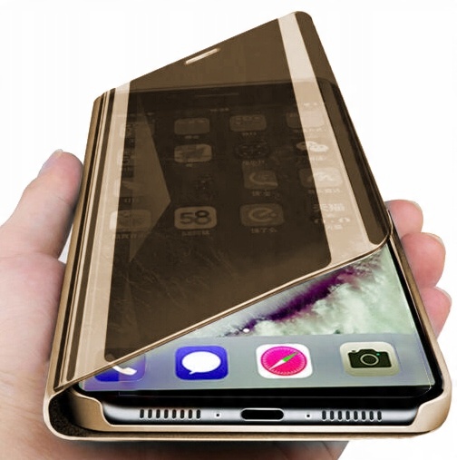 

Etui Clear View Mirror Do Samsung M21 Złote