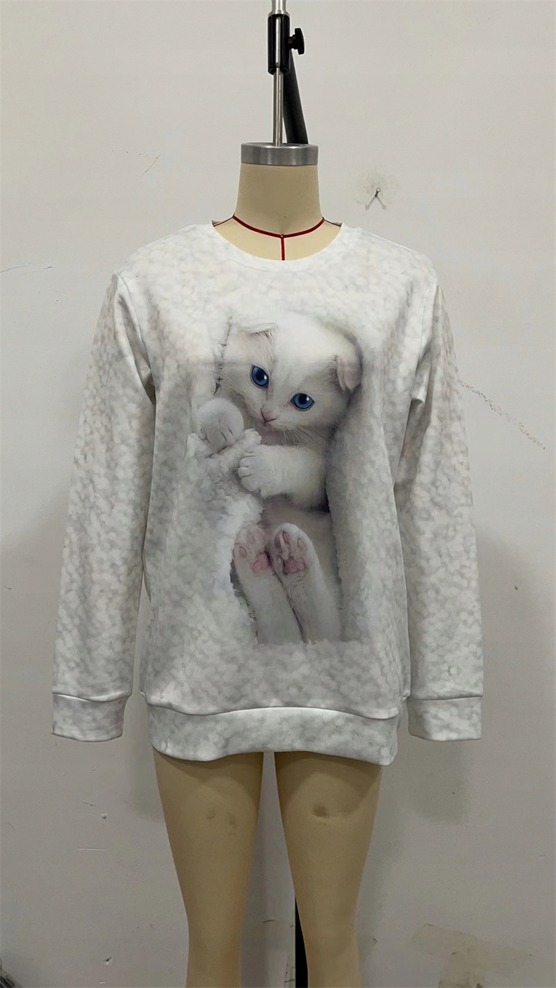 BLUZA BLUZKA KOSZULKA DAMSKA 3D KOTA KOTEM KOT Płeć kobieta