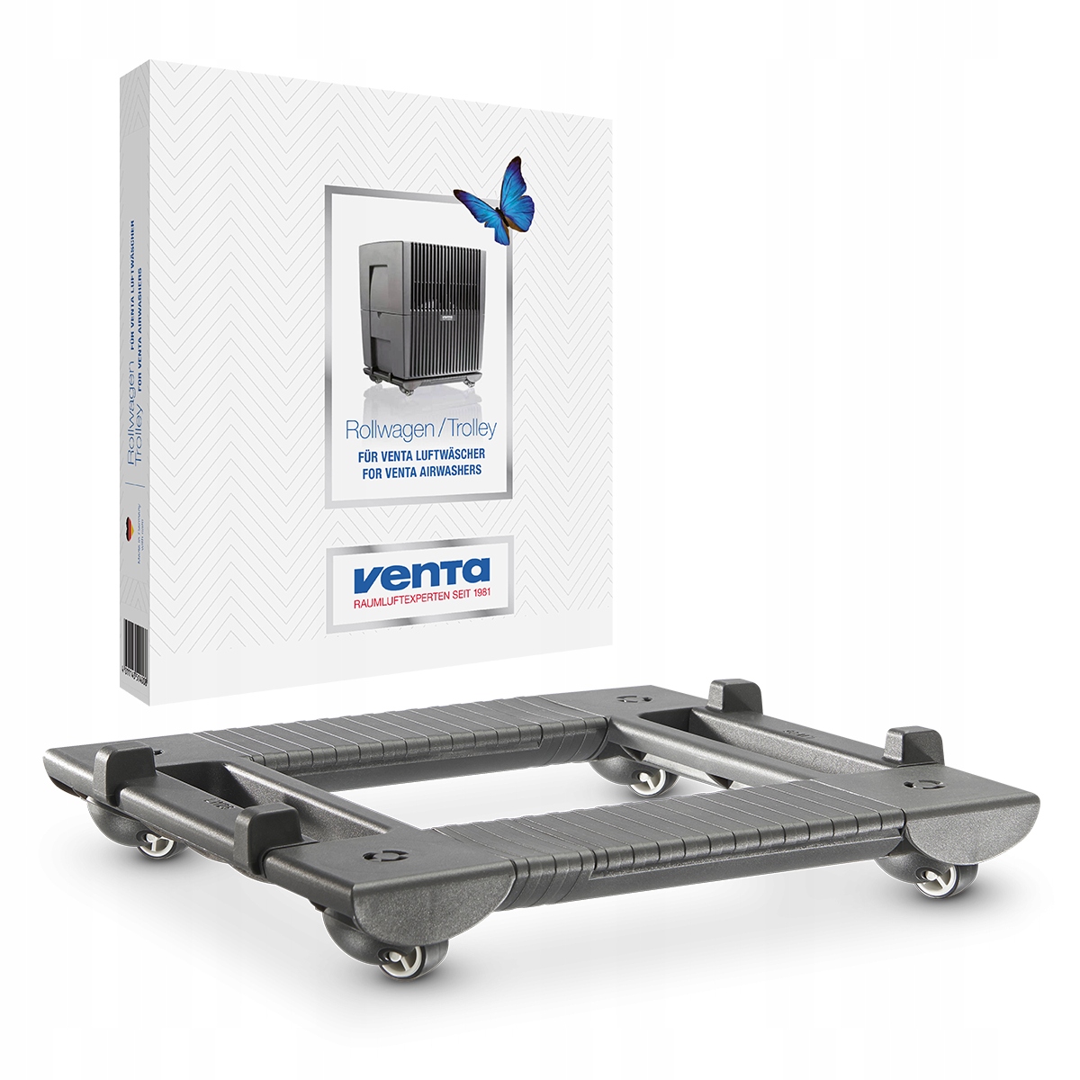 Venta Černý přepravní vozík pro zvlhčovače a čističky vzduchu