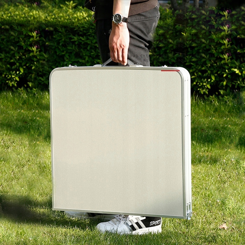 STOLIK STÓŁ TURYSTYCZNY SKŁADANY KAMPINGOWY ZESTAW Z 4 KRZESŁAMI BIAŁY Długość 120 cm