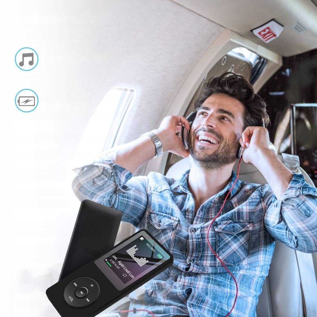 ODTWARZACZ MUZYCZNY MP3 MP4 BIUETOOTH RADIO 128G Waga produktu 100 g
