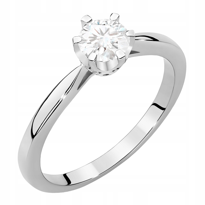Piękny Złoty Pierścionek pr. 585 14k z Diamentami Laboratoryjnymi 0,56ct