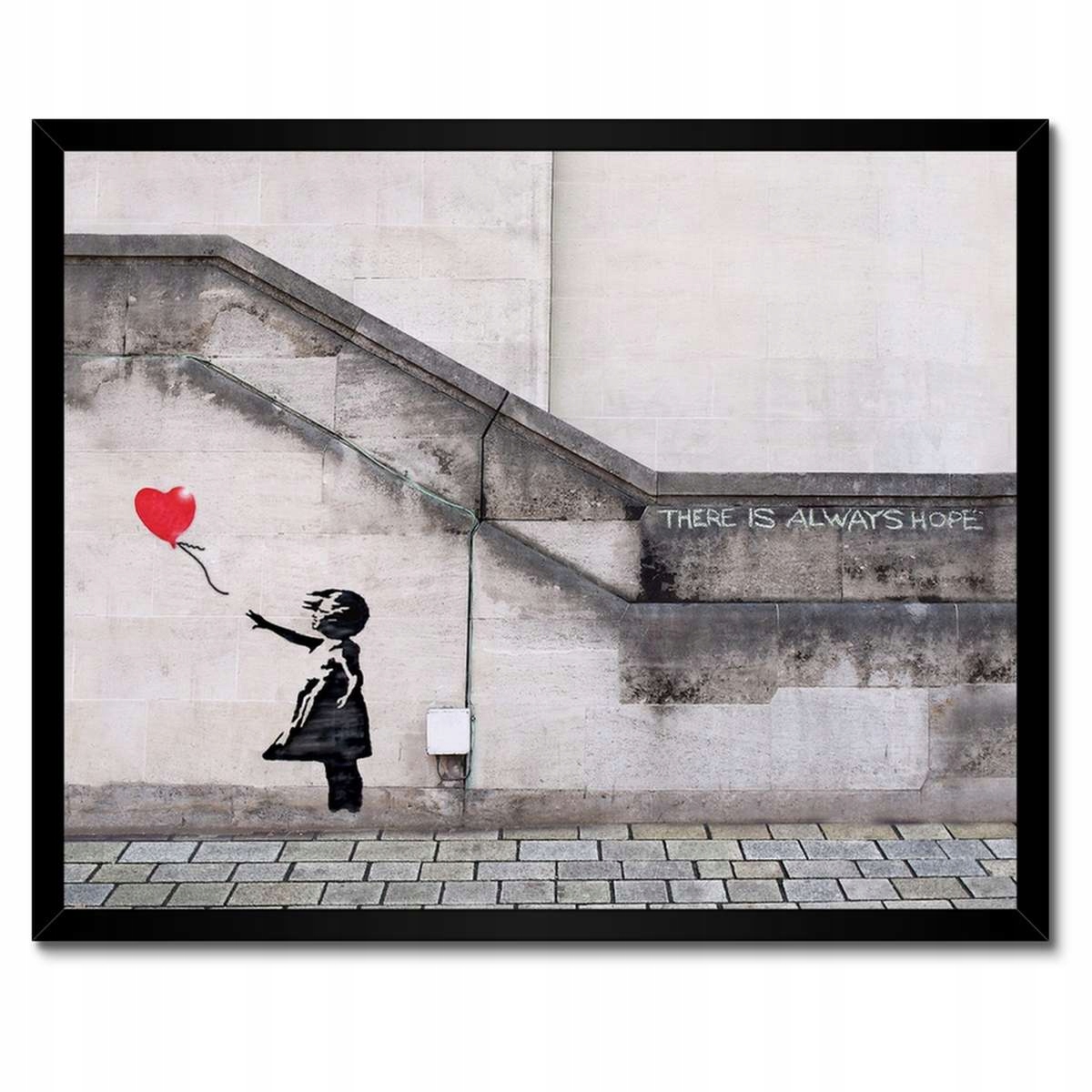 Plakáty v rámu 50x40 Banksy Dívka Balónek