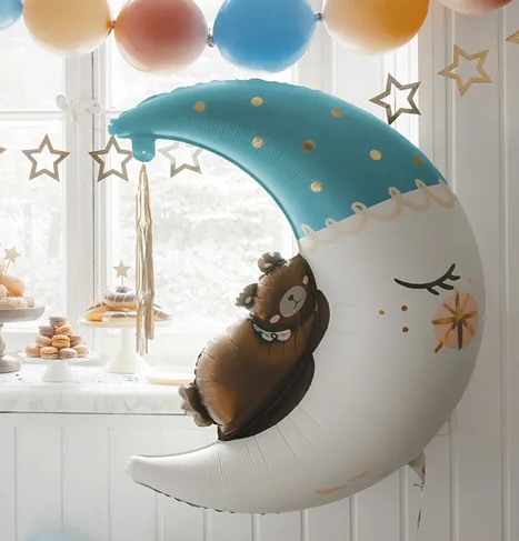 Zestaw balonów WITAJCIE W DOMU BOHO księżyc + KWIAT DLA MAMY ŻONY witaj Materiał mix