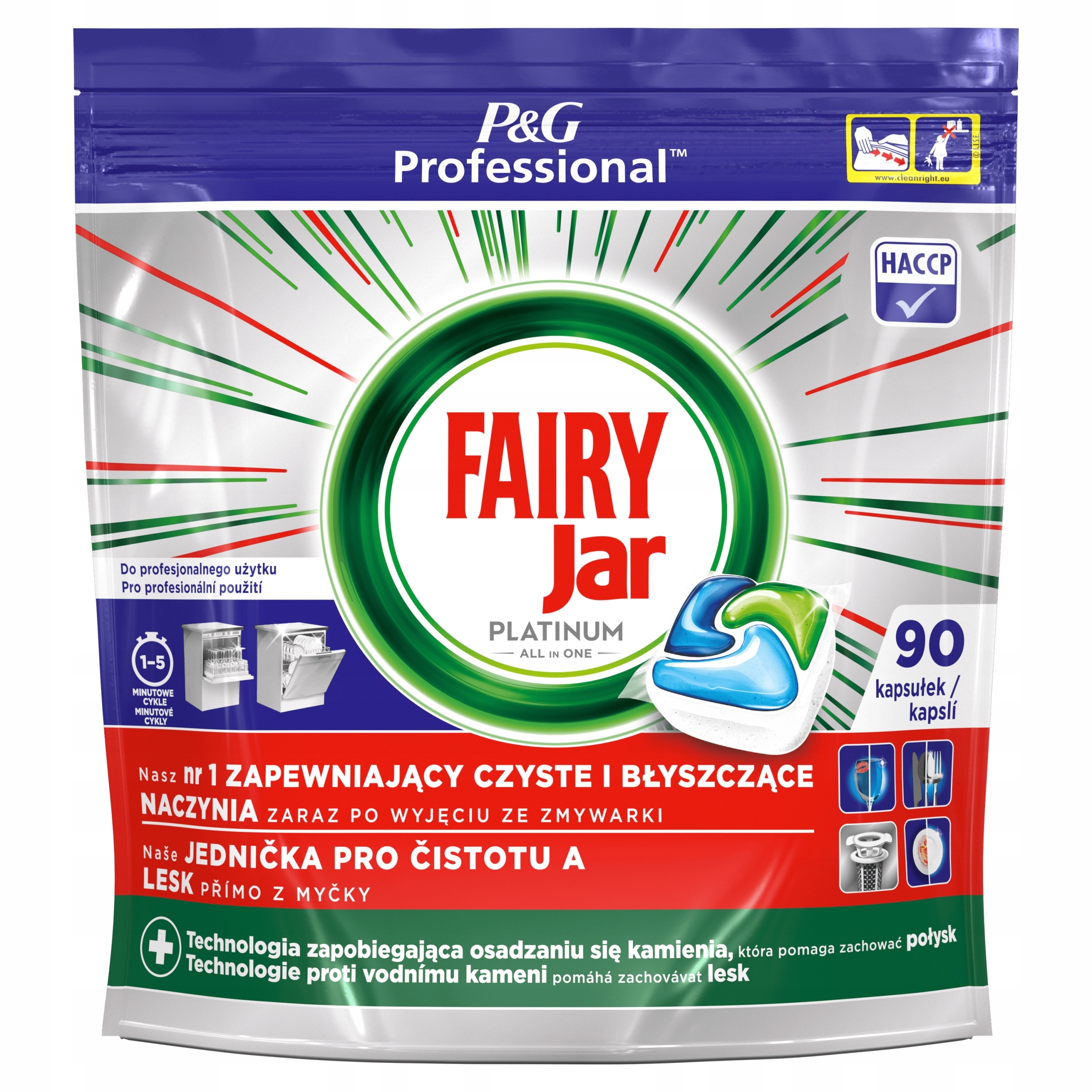Levně Fairy Jar Kapsle do myčky Platinum 90 ks