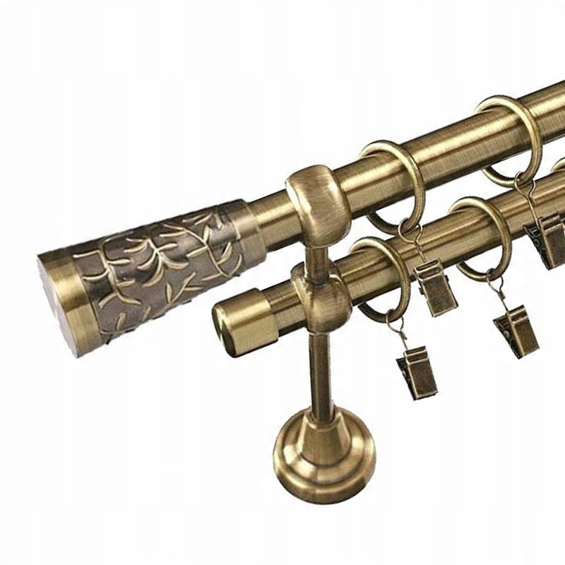 

19+19 mm karnisz Złoty 220 cm gotowy