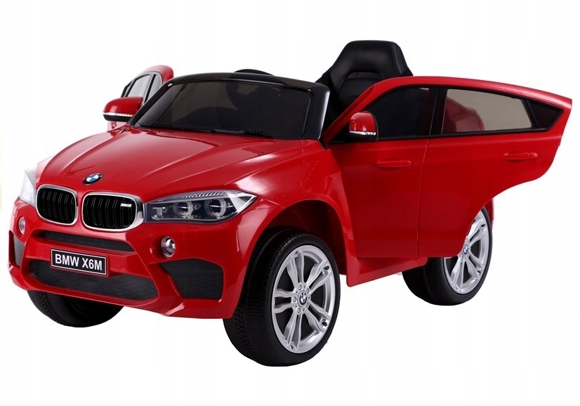 Auto na akumulator Bmw X6 M F16 90 Watt Czerwony Skóra Eva Pilot