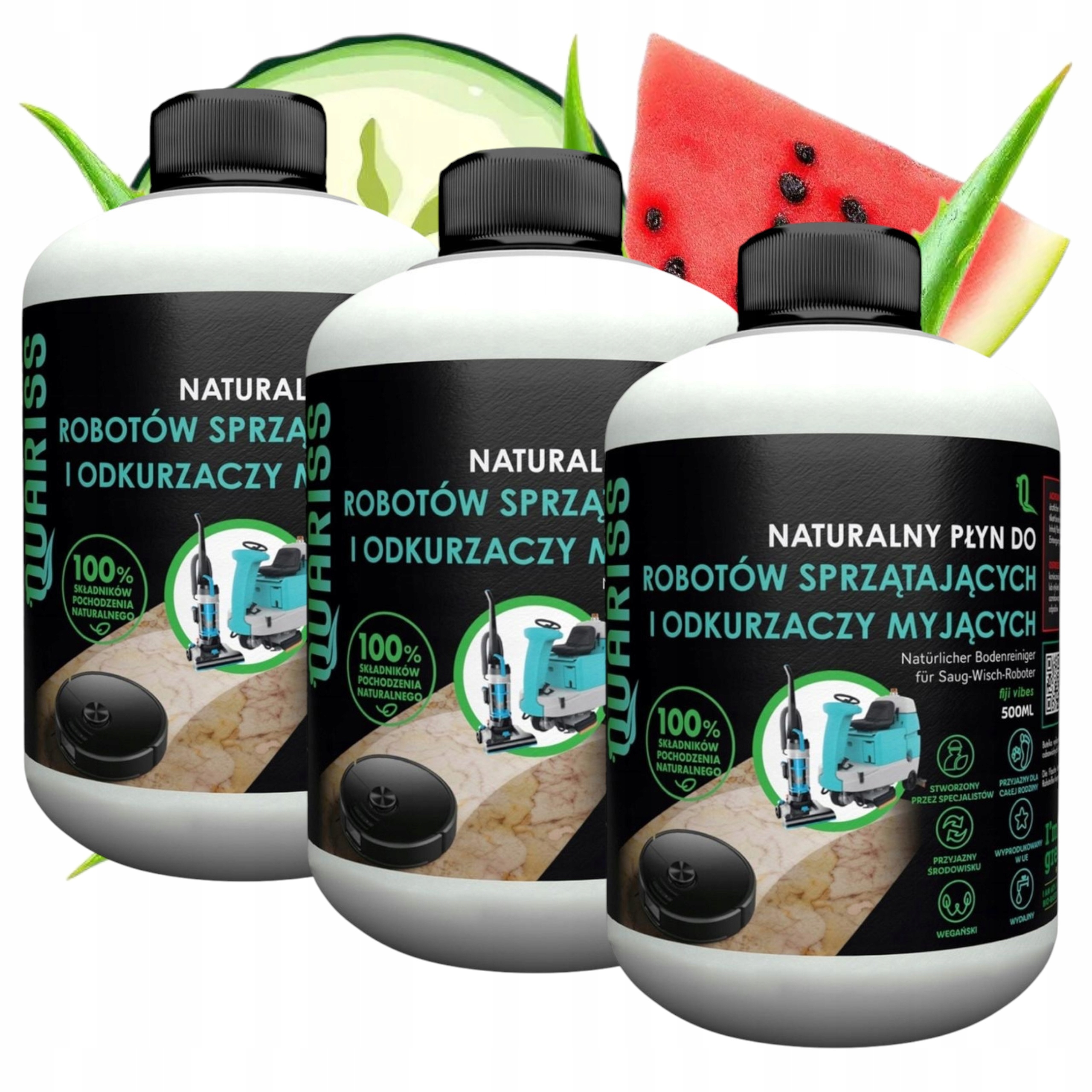 Přírodní přípravek pro robotické a čisticí mopovací vysavače 3x500 ml