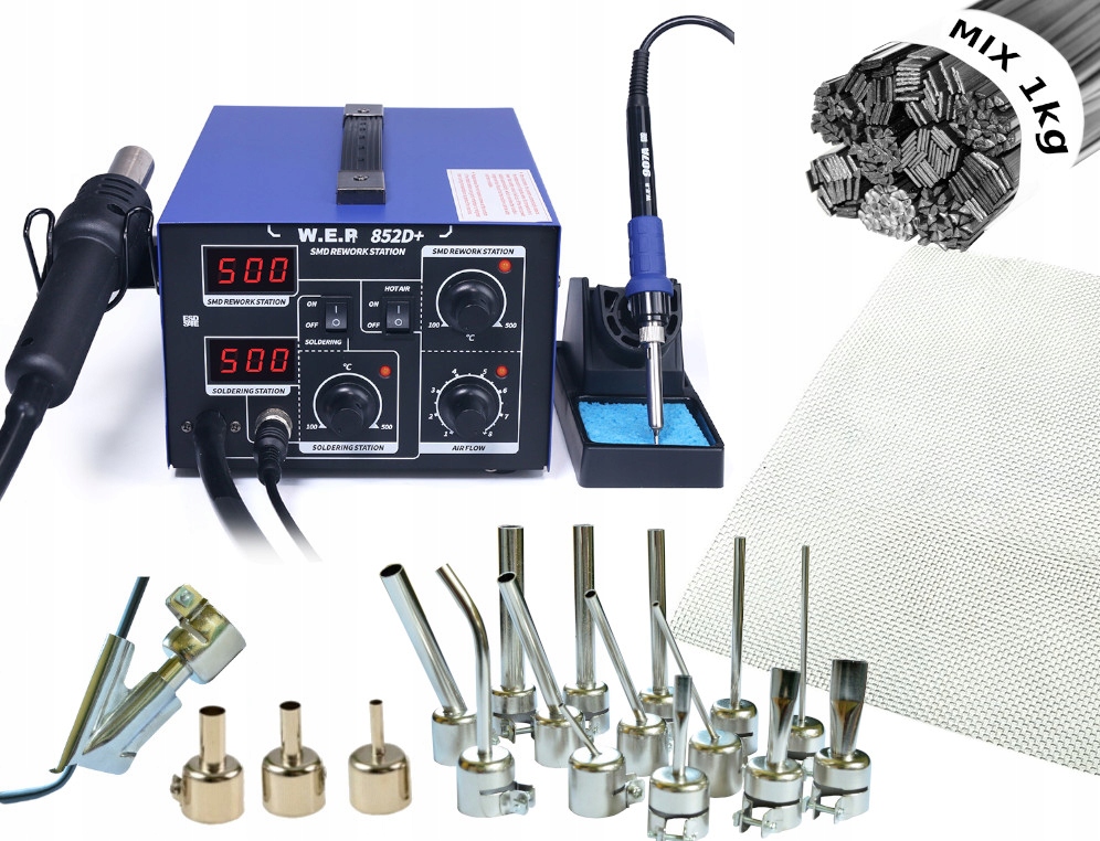 

Spawarka Wep 852D+ 18 Dysz 1KG Plastiku Siatka But