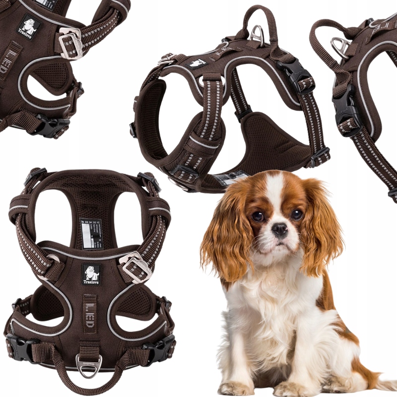 Szelki Dla Psa Regulowane Truelove Front Line Premium Solidne Brązowe S