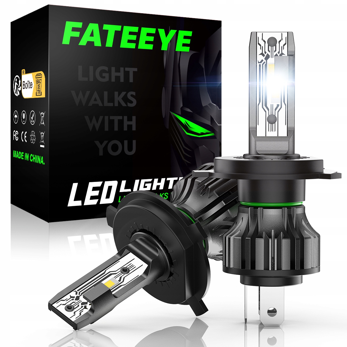 

Żarówki Led H4 Fateeye Mocne 120W 20000LM Canbus