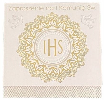 ZAPROSZENIE NA I KOMUNIĘ ŚWIĘTĄ, KWADRAT