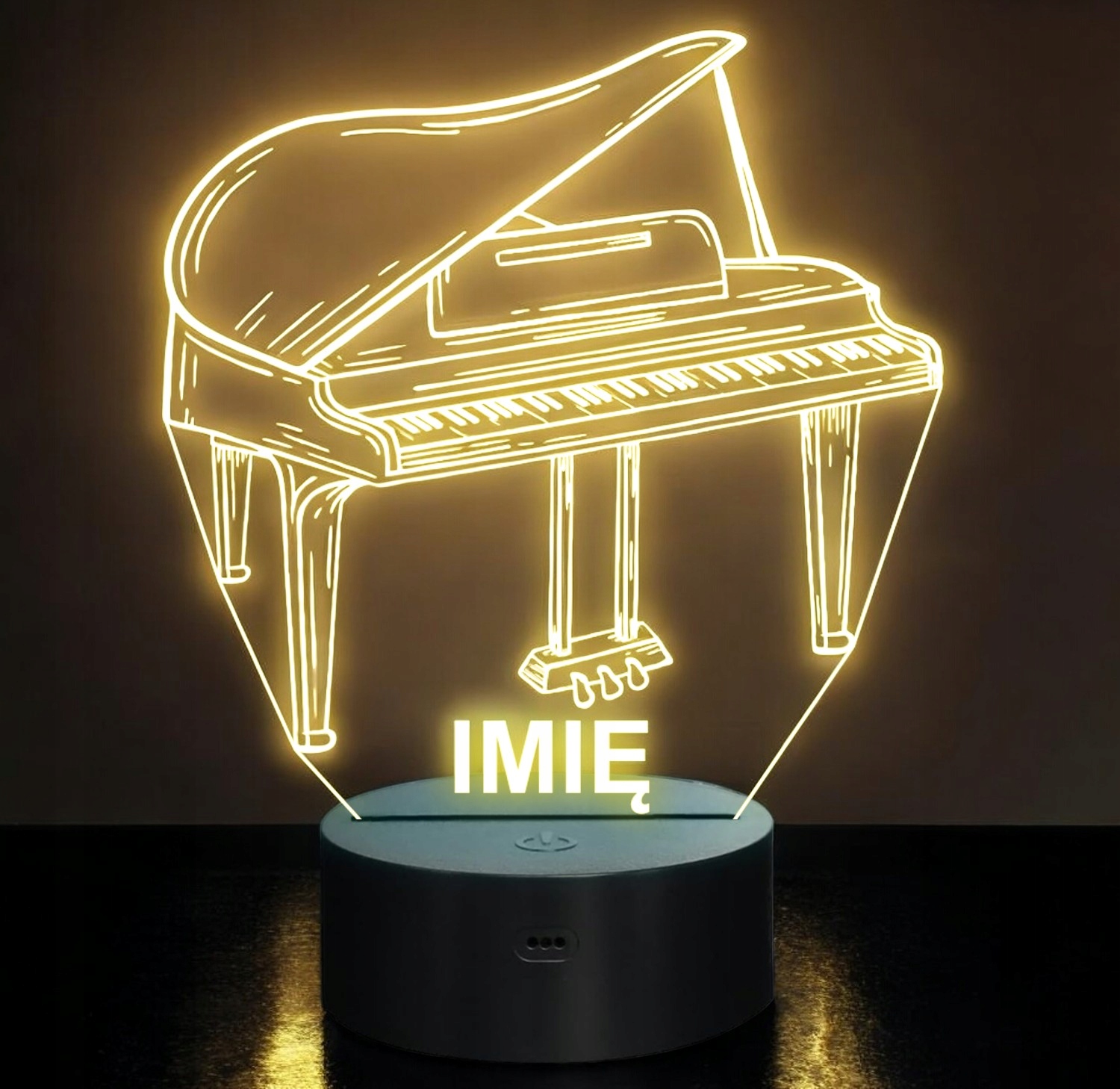 Lampka Nocna LED Imię Statuetka Fortepian Instrument na Prezent Grawer Kod producenta LNL00483