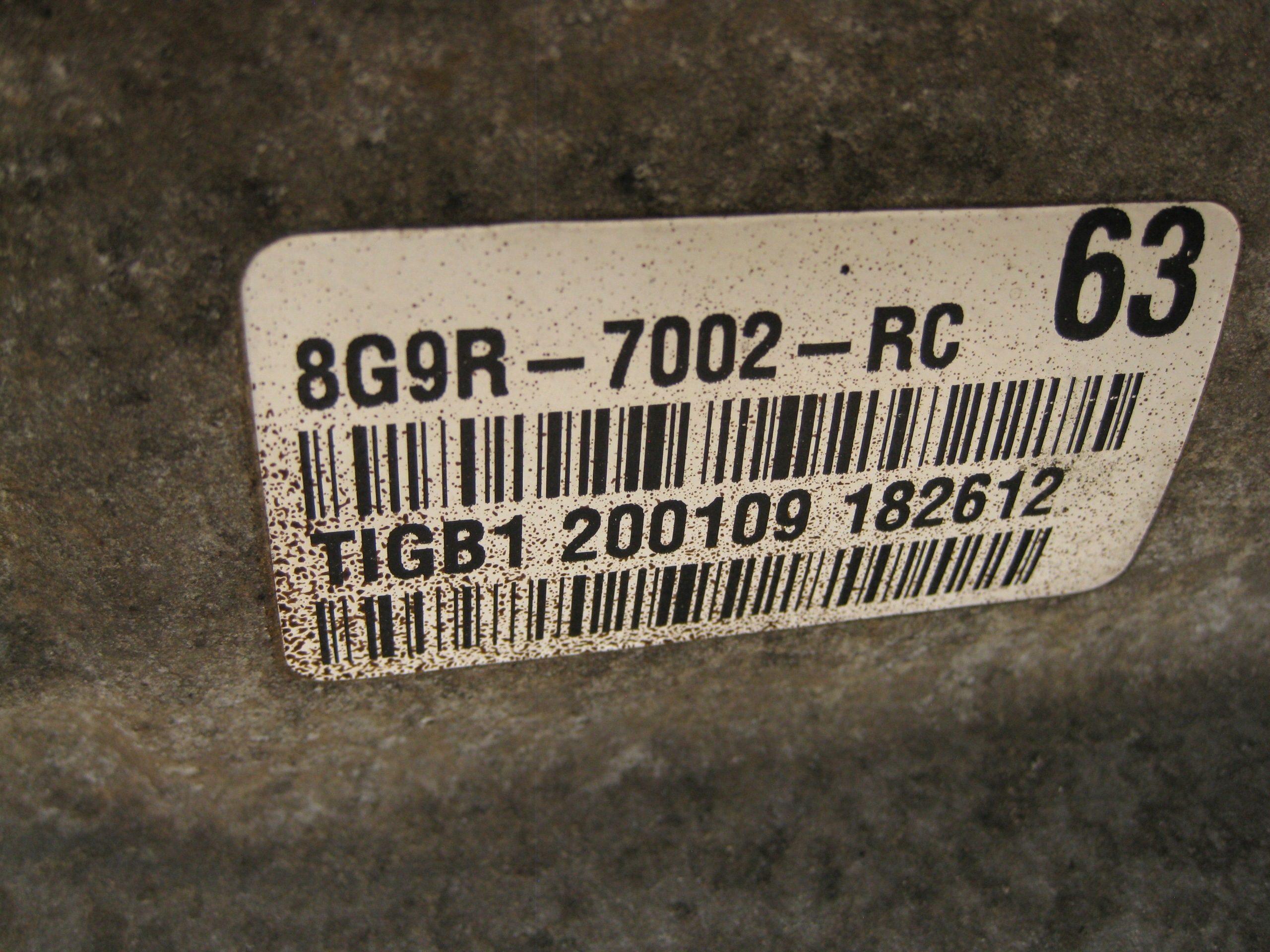 VOLVO V70 2.0 D 09R gearbox, manual 8G9R7002RC