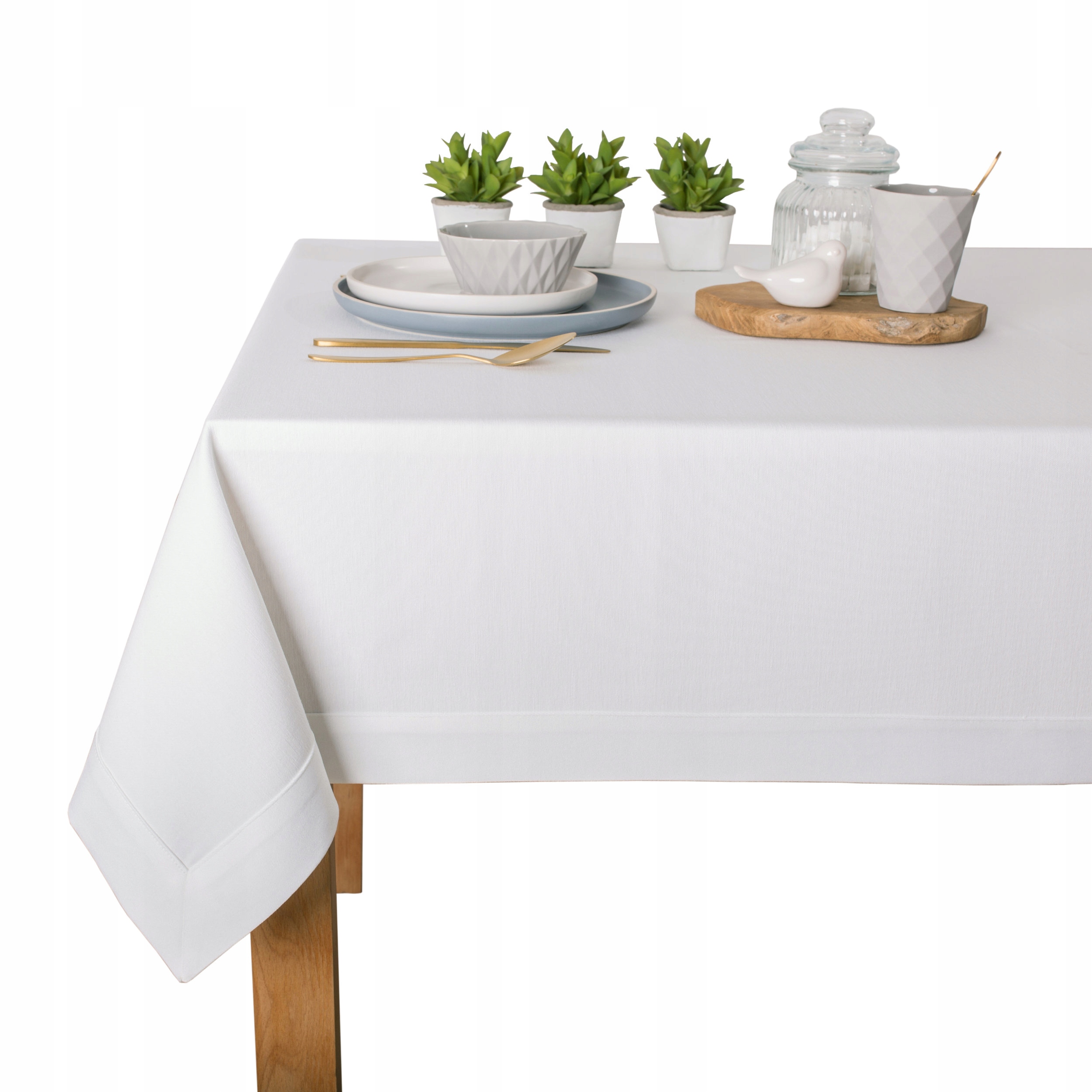 Ubrus s manžetou 5 cm Maxima Bílý 150 x 210 cm Express