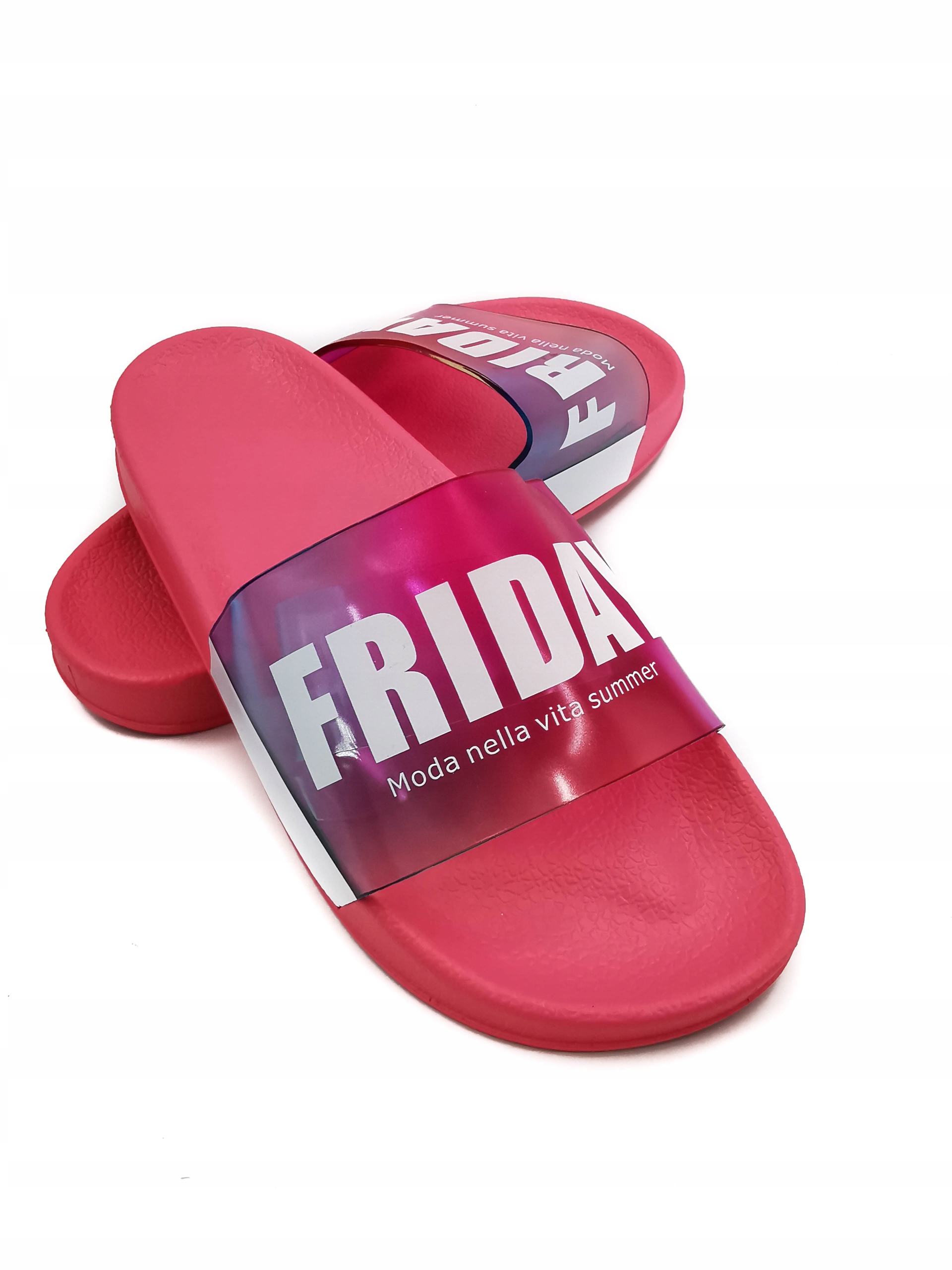 

Gumowe Klapki Kapcie Friday Pink Lato Kolory